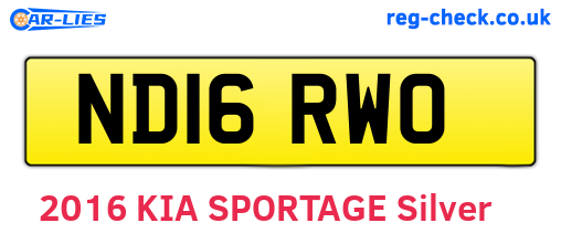 ND16RWO are the vehicle registration plates.