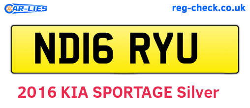 ND16RYU are the vehicle registration plates.
