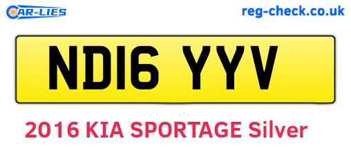 ND16YYV are the vehicle registration plates.