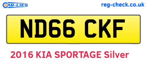 ND66CKF are the vehicle registration plates.