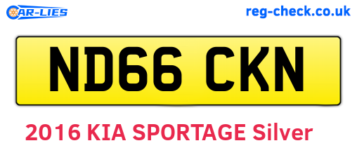 ND66CKN are the vehicle registration plates.