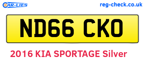 ND66CKO are the vehicle registration plates.