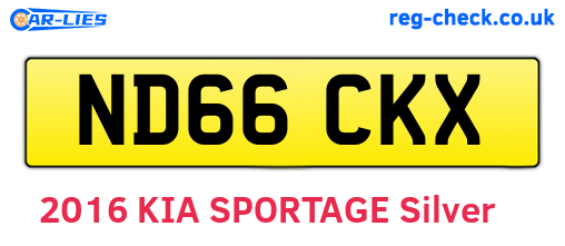 ND66CKX are the vehicle registration plates.