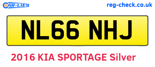 NL66NHJ are the vehicle registration plates.