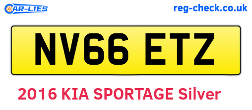 NV66ETZ are the vehicle registration plates.