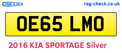 OE65LMO are the vehicle registration plates.