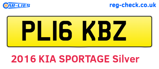 PL16KBZ are the vehicle registration plates.