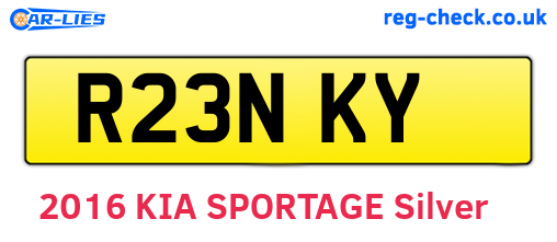 R23NKY are the vehicle registration plates.