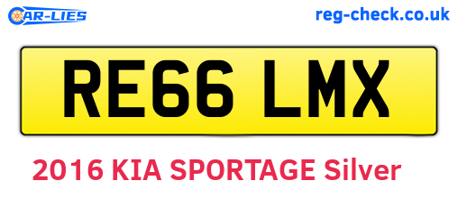 RE66LMX are the vehicle registration plates.