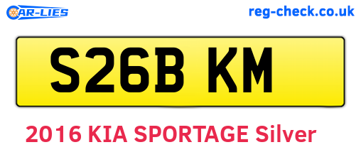S26BKM are the vehicle registration plates.