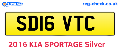 SD16VTC are the vehicle registration plates.