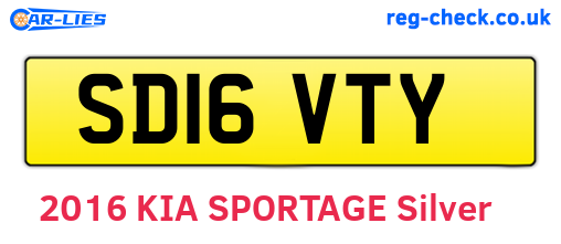 SD16VTY are the vehicle registration plates.