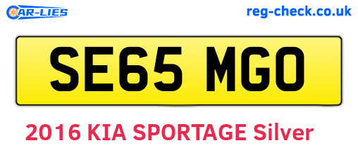 SE65MGO are the vehicle registration plates.