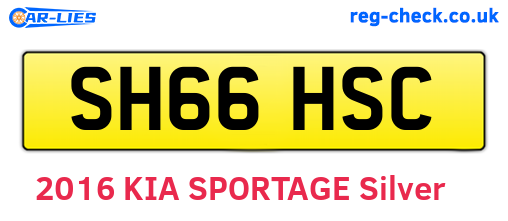 SH66HSC are the vehicle registration plates.