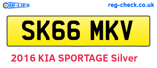 SK66MKV are the vehicle registration plates.