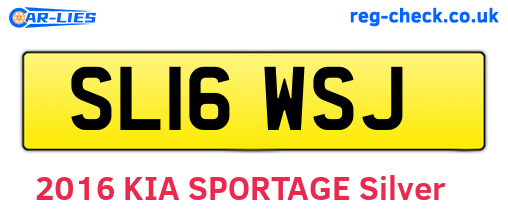 SL16WSJ are the vehicle registration plates.