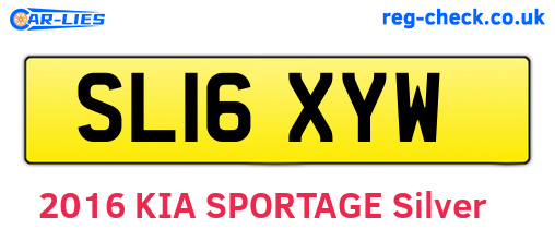 SL16XYW are the vehicle registration plates.