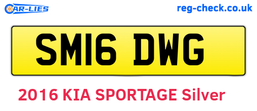 SM16DWG are the vehicle registration plates.
