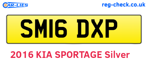 SM16DXP are the vehicle registration plates.