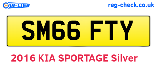 SM66FTY are the vehicle registration plates.