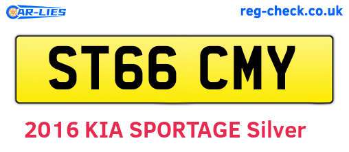 ST66CMY are the vehicle registration plates.
