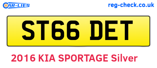 ST66DET are the vehicle registration plates.