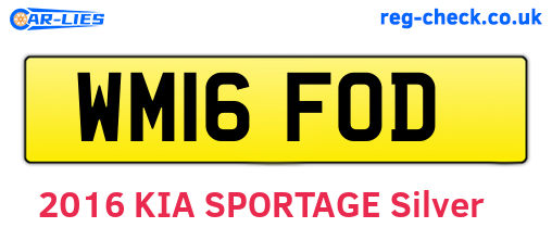 WM16FOD are the vehicle registration plates.