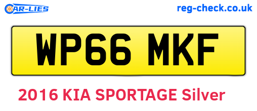 WP66MKF are the vehicle registration plates.