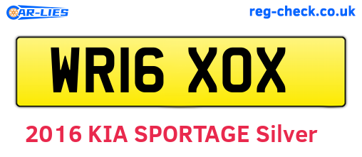 WR16XOX are the vehicle registration plates.
