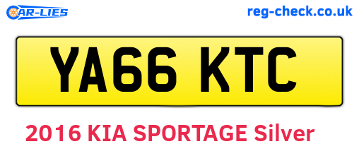 YA66KTC are the vehicle registration plates.