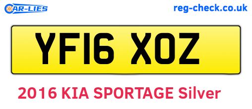 YF16XOZ are the vehicle registration plates.