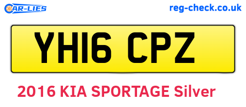 YH16CPZ are the vehicle registration plates.