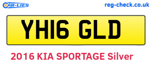 YH16GLD are the vehicle registration plates.