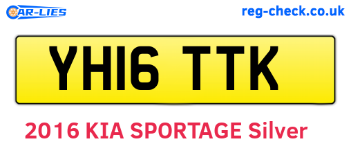 YH16TTK are the vehicle registration plates.