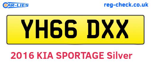 YH66DXX are the vehicle registration plates.