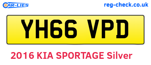 YH66VPD are the vehicle registration plates.