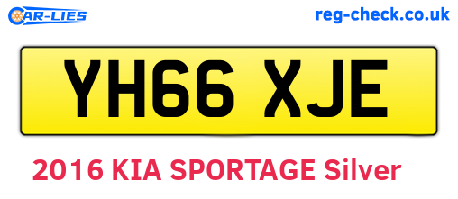 YH66XJE are the vehicle registration plates.