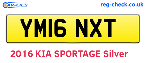 YM16NXT are the vehicle registration plates.