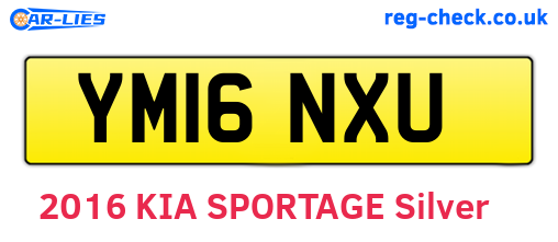 YM16NXU are the vehicle registration plates.