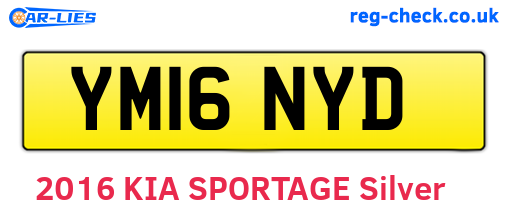 YM16NYD are the vehicle registration plates.