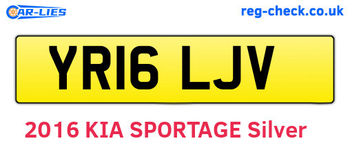 YR16LJV are the vehicle registration plates.