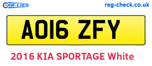 AO16ZFY are the vehicle registration plates.