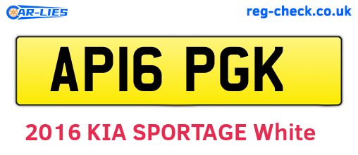 AP16PGK are the vehicle registration plates.