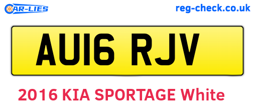 AU16RJV are the vehicle registration plates.