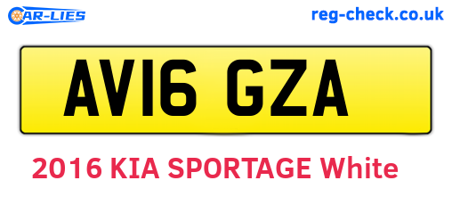 AV16GZA are the vehicle registration plates.