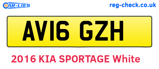 AV16GZH are the vehicle registration plates.