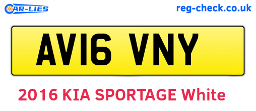 AV16VNY are the vehicle registration plates.