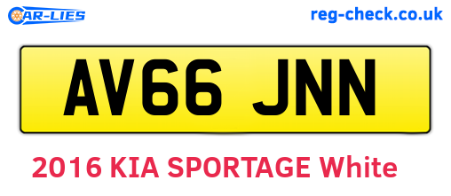 AV66JNN are the vehicle registration plates.