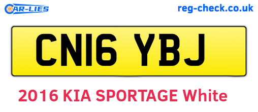 CN16YBJ are the vehicle registration plates.
