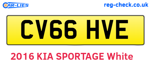 CV66HVE are the vehicle registration plates.